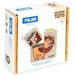 28663-JUGUETE EDUCATIVO DE MADERA, ROMPECABEZAS DE CUBOS WILD SAFARI MILAN 660530