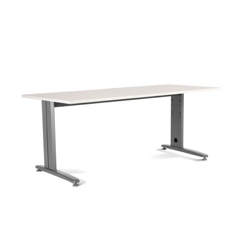 2868-MESA DE OFICINA SERIE METAL 200X80 GRIS / BLANCO ROCADA 2004AC04