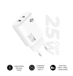 28716-SUBBLIM CARGADOR GAN 25W CHARGER USB C+C