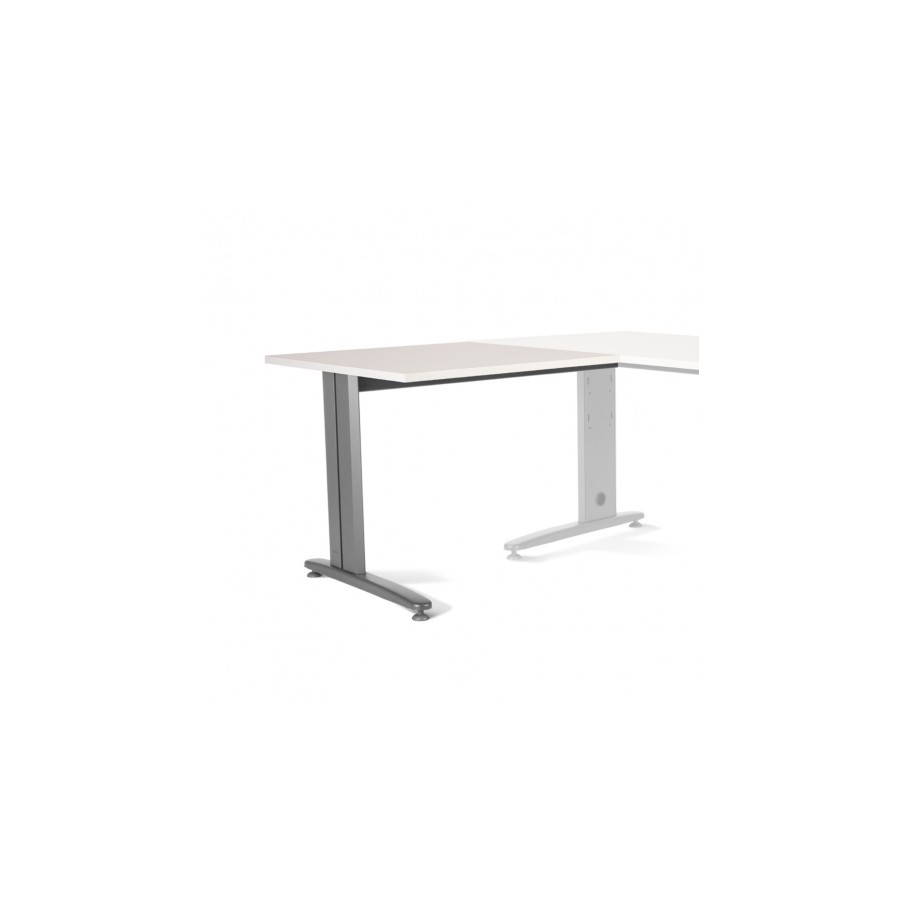 2872-ALA PARA MESA DE OFICINA SERIE METAL 100X60 GRIS / BLANCO ROCADA 2102AC04