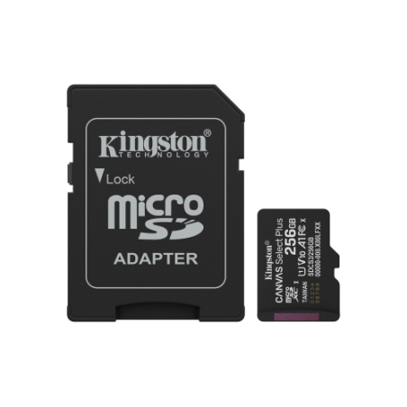 28723-Kingston Technology 256GB microSDXC Canvas Select Plus Gen3 150MB/s A1 (Incluye adaptador de SD)