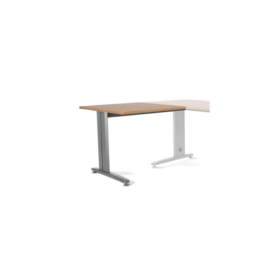 2873-ALA PARA MESA DE OFICINA SERIE METAL 100X60 GRIS / ROBLE ROCADA 2102AC08