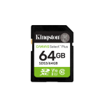 28735-Kingston Technology 64 GB SDXC Canvas Select Plus Gen3 100 MB/s C10 UHS-I U1 V10