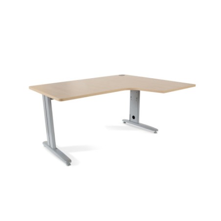 2874-MESA DE OFICINA SERIE METAL FORMA L DERECHA 160X120 GRIS / HAYA  ROCADA 2051AC01