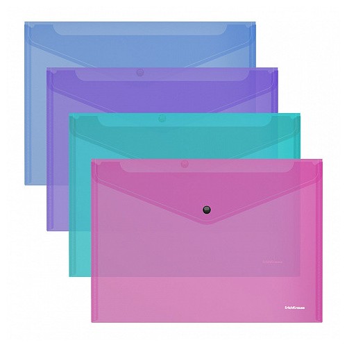 28743-SOBRE FIZZY VIVID, SEMITRANSPARENTE, A4, COLORES SURTIDOS ERICH KRAUSE 47043