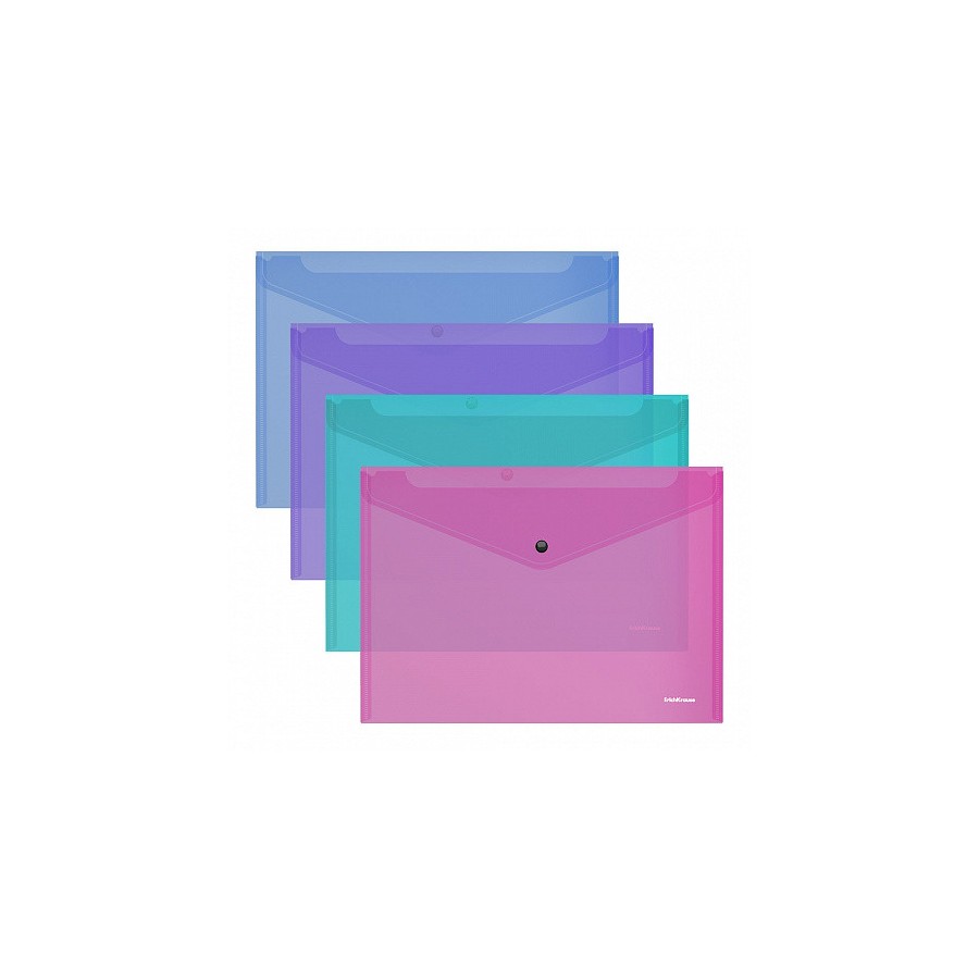 28743-SOBRE FIZZY VIVID, SEMITRANSPARENTE, A4, COLORES SURTIDOS ERICH KRAUSE 47043