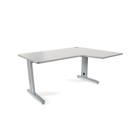 2875-MESA DE OFICINA SERIE METAL FORMA L DERECHA 160X120 GRIS / GRIS ROCADA 2051AC02