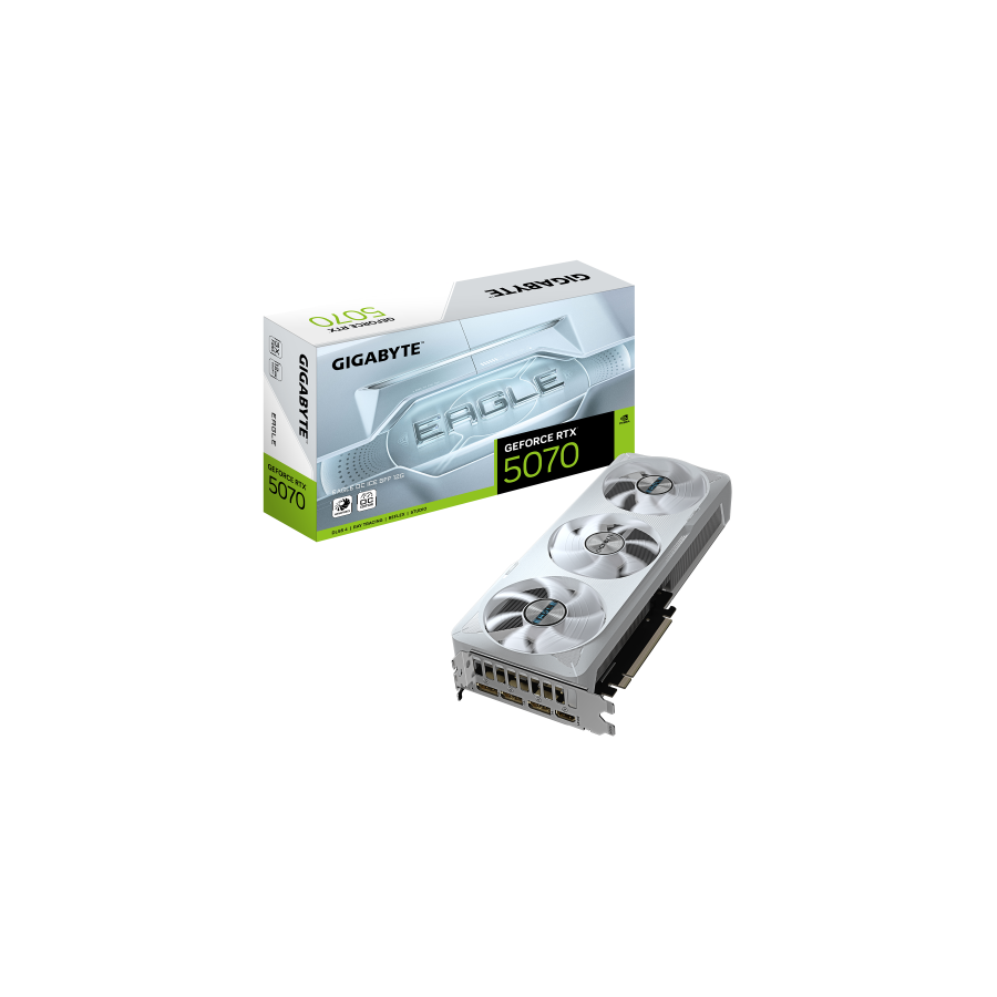 28778-GIGABYTE GeForce RTX 5070 EAGLE OC ICE SFF 12G Tarjeta Grafica - 12GB GDDR7, 192 bits, PCI-E 5.0, XXXX MHz Core Cl