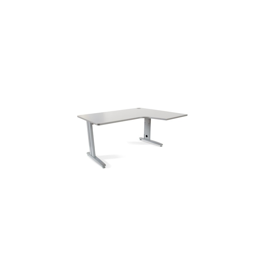 2879-MESA DE OFICINA SERIE METAL FORMA L DERECHA 180X120 GRIS / GRIS ROCADA 2052AC02