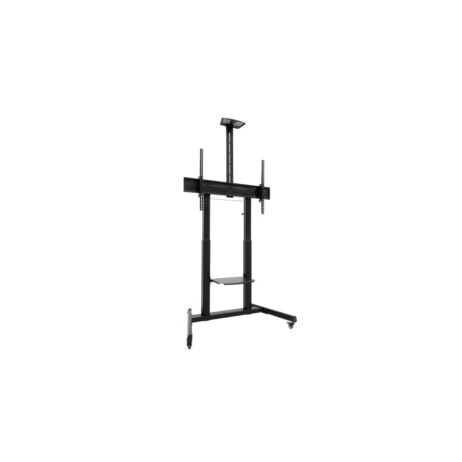28809-TooQ "AQUILES" Soporte de Suelo con Ruedas con Regulacion de Altura para Pantallas 60"-100", Negro