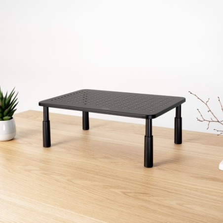 28814-TooQ Soporte Elevador Multiusos para Monitor/Portatil, Negro
