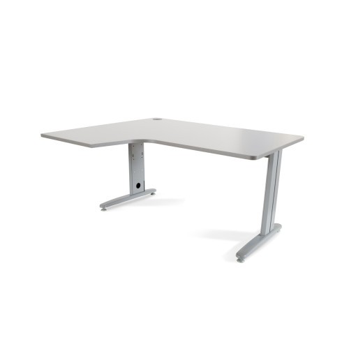 2883-MESA DE OFICINA SERIE METAL FORMA L IZQUIERDA 160X120 GRIS / GRIS  ROCADA 2053AC02