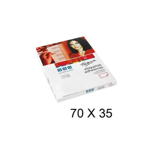 28830-CAJA 100 HOJAS ETIQUETAS ADHESIVAS ILC BLANCA 70X35 FABRISA 15303