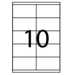 28847-CAJA 100 HOJAS ETIQUETAS ADHESIVAS ILC BLANCA 105X57 FABRISA 15317