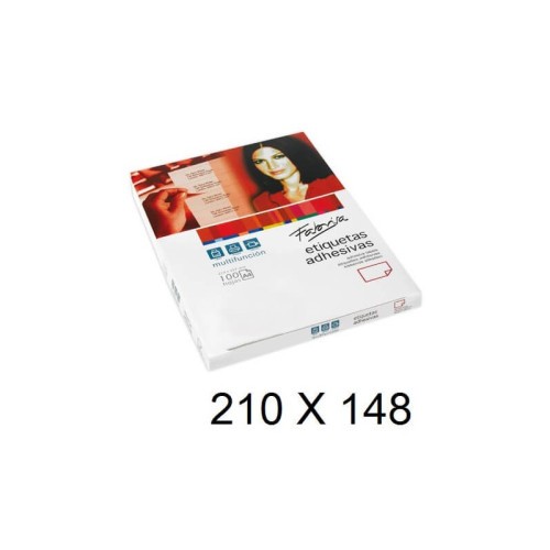 28852-CAJA 100 HOJAS ETIQUETAS ADHESIVAS ILC BLANCA 210X148 FABRISA 15322
