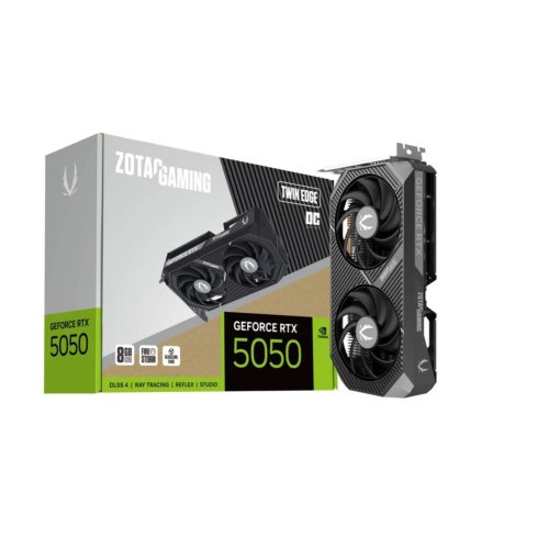 28873-VGA ZOTAC RTX 5050 TWING EDGE OC 8GB,NV,RTX5050,8GB,GDDR6,128BIT,1HDMI+3DP,2 VENTILADORES (ZT-B50500H-10M)