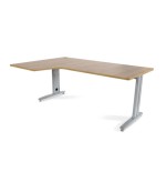 2889-MESA DE OFICINA SERIE METAL FORMA L IZQUIERDA 180X120 GRIS / ROBLE  ROCADA 2054AC08