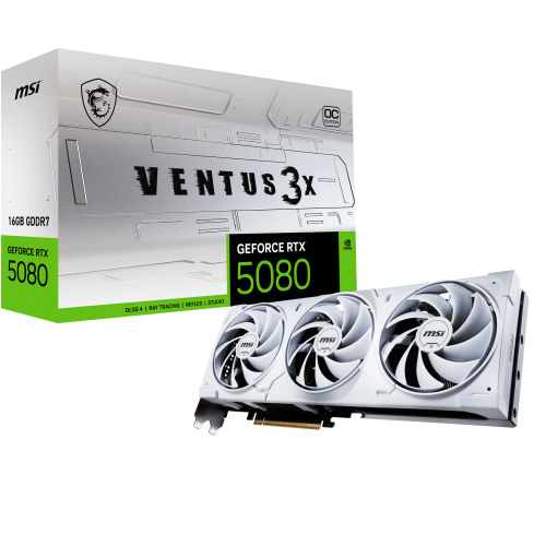 29071-MSI VENTUS GEFORCE RTX 5080 16G 3X OC WHITE tarjeta grafica NVIDIA 16 GB GDDR7