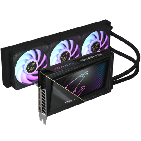 GIGABYTE AORUS GeForce RTX 5090 XTREME WATERFORCE 32G Tarjeta Grafica - 32 GB GDDR7, 512 bits, PCI-E 5.0, 2655 MHz Frecuencia Ba
