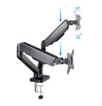 TooQ Soporte de Mesa para 2 Pantallas 17"-32", Negro