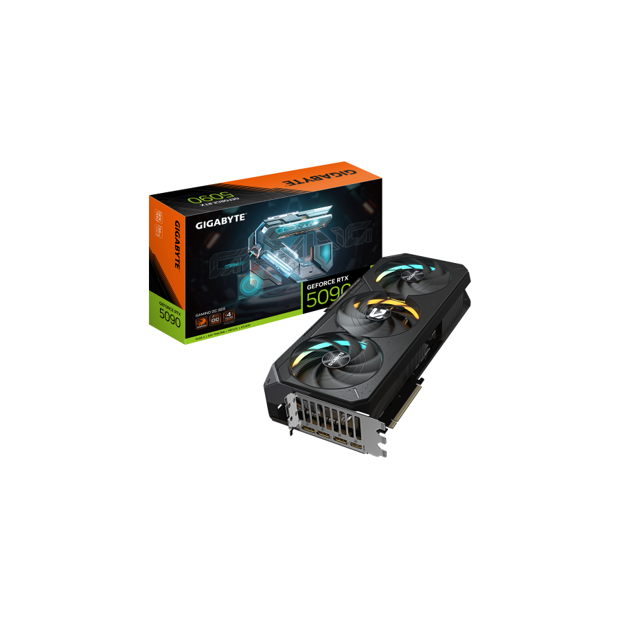 GIGABYTE GeForce RTX 5090 GAMING OC 32G Tarjeta Grafica - 32GB GDDR7, 512 bits, PCI-E 5.0, 2550MHz Core Clock, 3 x DP 2.1a, 1 x 
