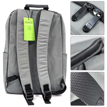29218-Ewent EW2538 maletines para portatil 40,9 cm (16.1") Mochila Gris