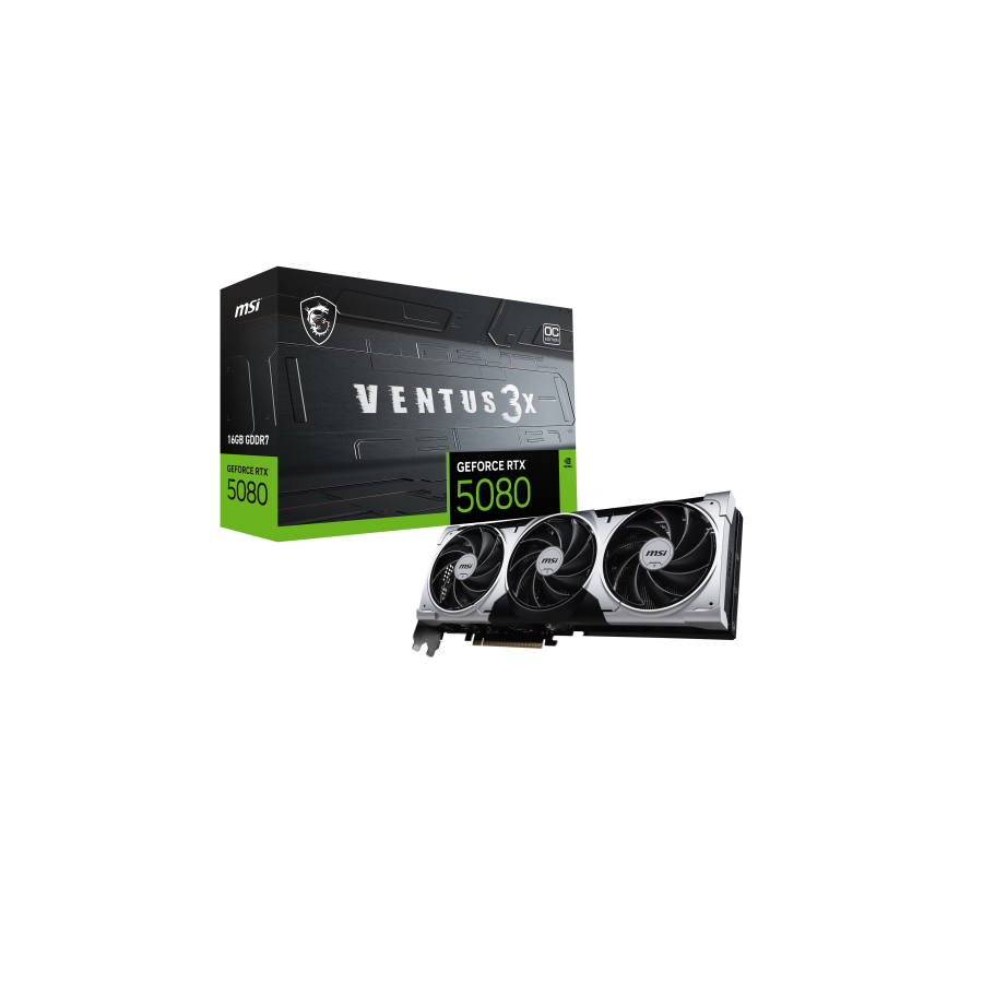 MSI VENTUS GEFORCE RTX 5080 16G 3X OC PLUS tarjeta grafica NVIDIA 16 GB GDDR7