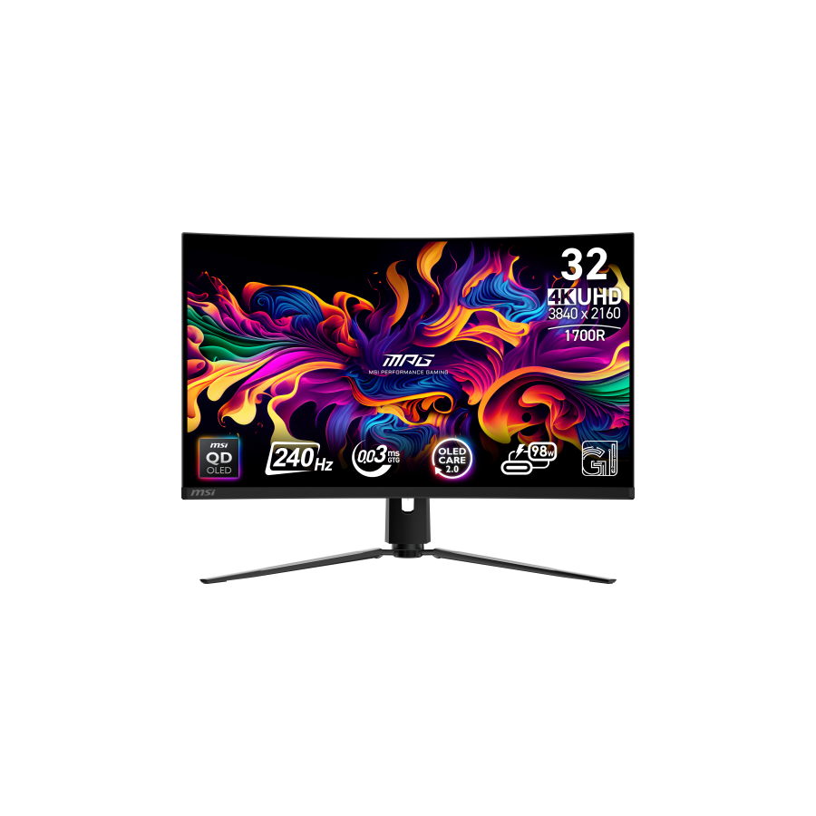 MSI MPG 321CURX QD-OLED pantalla para PC 80 cm (31.5") 3840 x 2160 Pixeles 4K Ultra HD Negro