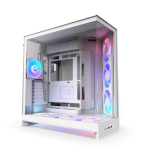 CAJA NZXT H9 FLOW RGB+ (2025) DUAL-CHAMBER MID-TOWER CASE W/ RGB FANS & CONTROLLER - ALL WHITE