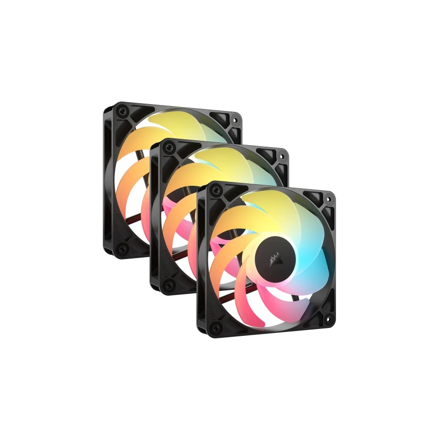 29362-Corsair RS120-R ARGB Carcasa del ordenador Ventilador 12 cm Negro 3 pieza(s)