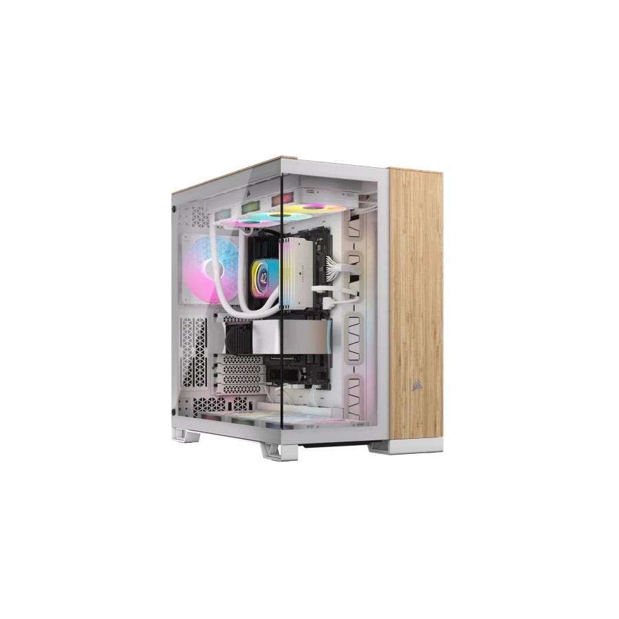 Corsair CC-9011284-WW carcasa de ordenador Midi Tower Bamboo, Blanco