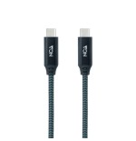 29433-Nanocable Cable USB 3.2 Gen2x2 20Gbps 5A/100W 4K/60Hz USB-C/M-USB-C/M, Gris/Negro, 0.5 m
