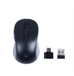 29483-Ewent Raton inalambrico USB-A de 2,4 GHz con botones silenciosos y adaptador tipo C