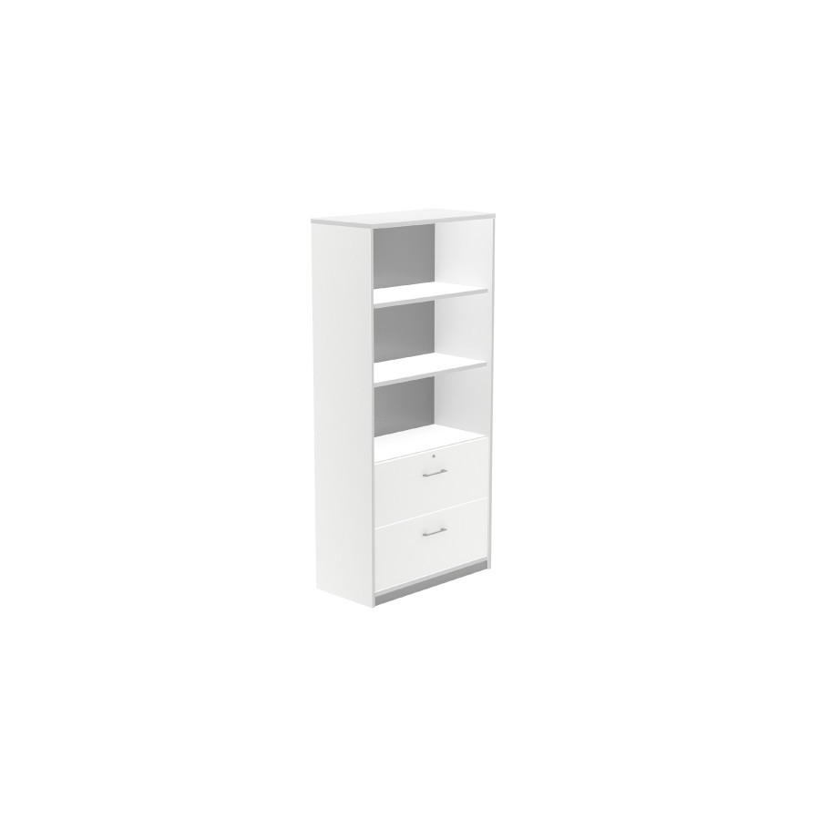 ARMARIO ALTO CARPETERO 195X90X45 ESTRUCTURA BLANCA/FRONTALES BLANCO ROCADA 1102AW04V24
