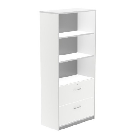 ARMARIO ALTO CARPETERO 195X90X45 ESTRUCTURA BLANCA/FRONTALES BLANCO ROCADA 1102AW04V24
