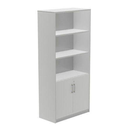 2961-ARMARIO ALTO CON PUERTAS BAJAS 195X90X45 ESTRUCTURA ALUMINIO/PUERTAS GRIS ROCADA 1103AN02V24