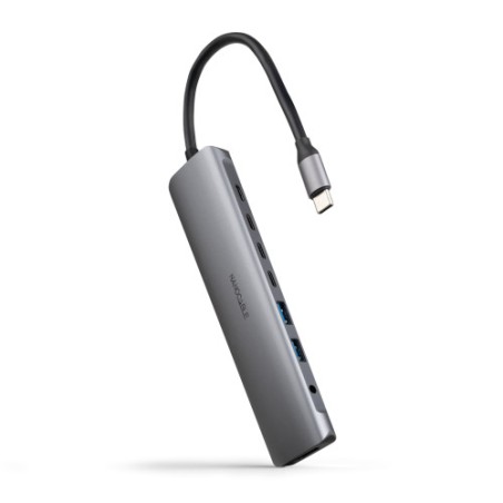 29678-NANOCABLE HUB USB-C 2xUSB-A+3xUSB-C+USB-C CARGA+HDMI+AUDIO