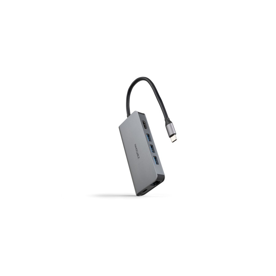 29680-TOOQ HUB USB-C 3xUSB-A+HDMI+USB-C CARGA+RJ45+TF+SD
