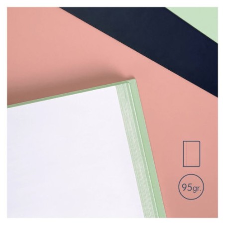 CUADERNO A5 CON ESPIRAL Y TAPA DURA, 80 HOJAS BLANCAS DE 95 GR/M, COLECCION 430 SINCE 1918, VERDE MILAN 57151E80GR