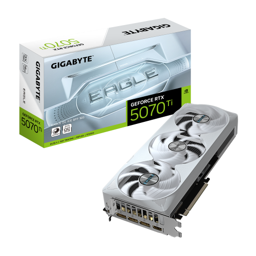 29804-GIGABYTE GeForce RTX 5070 Ti EAGLE OC ICE SFF 16G Tarjeta Grafica - 16GB GDDR7, 256 bits, PCI-E 5.0, XXXX MHz Core