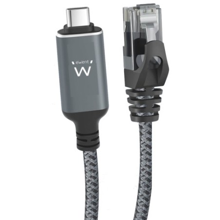 29835-Ewent EC2002 cable de red Negro, Gris 2 m Cat6
