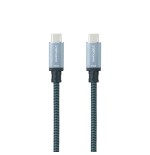 29843-Nanocable Cable USB 3.2 Gen2x2 20Gbps 5A/100W, 4K/60Hz, USB-C/M-USB-C/M, Gris/Negro, 3 m