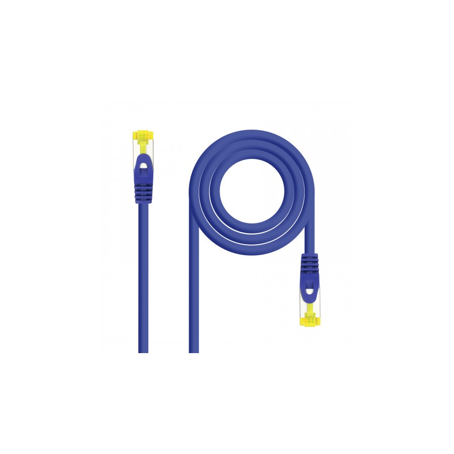 29866-Nanocable Cable de red latiguillo RJ45 LSZH Cat.6A SFTP AWG26, Azul, 0.5m