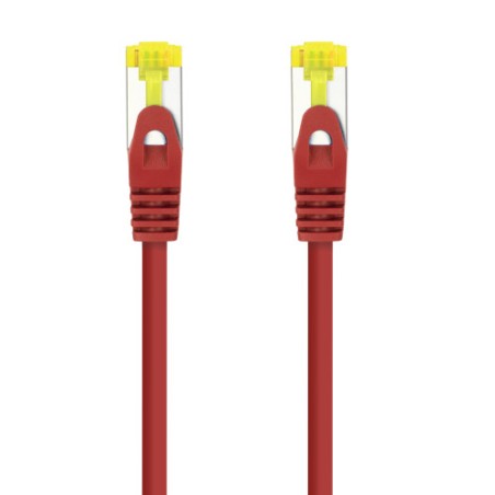 29869-Nanocable Cable de red latiguillo RJ45 LSZH Cat.6A SFTP AWG26, Rojo, 0.5m