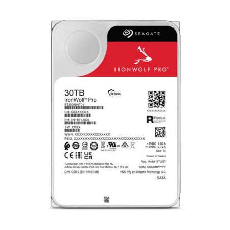 29937-Seagate IronWolf Pro ST30000NT011 disco duro interno 30 TB 7200 RPM 512 MB 3.5" Serial ATA III