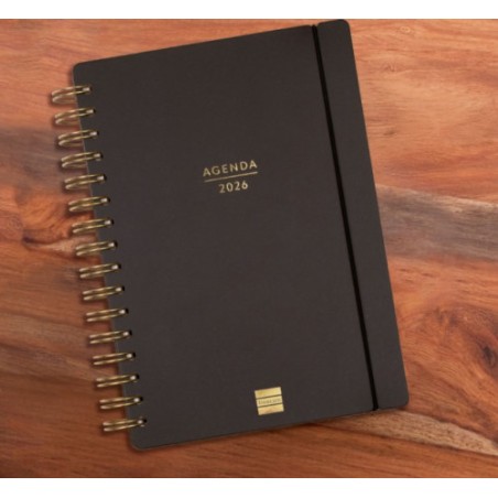 29942-AGENDA 16 MESES SEPTIEMBRE 2025-DICIEMBRE 2026 HAIKU E10-155X212 SEMANA VISTA HORIZONTAL NEGRO+ FINOCAM 627400126