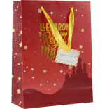 29972-BOLSA PAPEL REYES MAGOS S (24X10X32 CM) FOIL CON TARJETA COLGANTE COLORES SURTIDOS BISMARK 333601