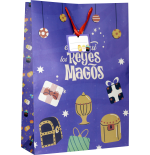 29975-BOLSA JUMBO REYES MAGOS (40X70X18 CM) COLORES SURTIDOS BISMARK 333602