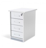 3002-CAJONERA BUCK 4 CAJONES. LATERALES BLANCO / TECHO + FRENTE BLANCO ROCADA 4005AW04V24