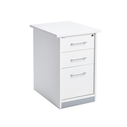 3006-CAJONERA BUCK 2 CAJONES + CARPETERO. LATERALES BLANCO / TECHO + FRENTE BLANCO ROCADA 4006AW04V24